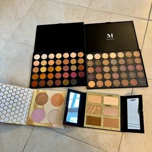 Morphe Tart Milk & Honey Beauty Bakerie Eye Shadow Palettes Blush Contour Bundle